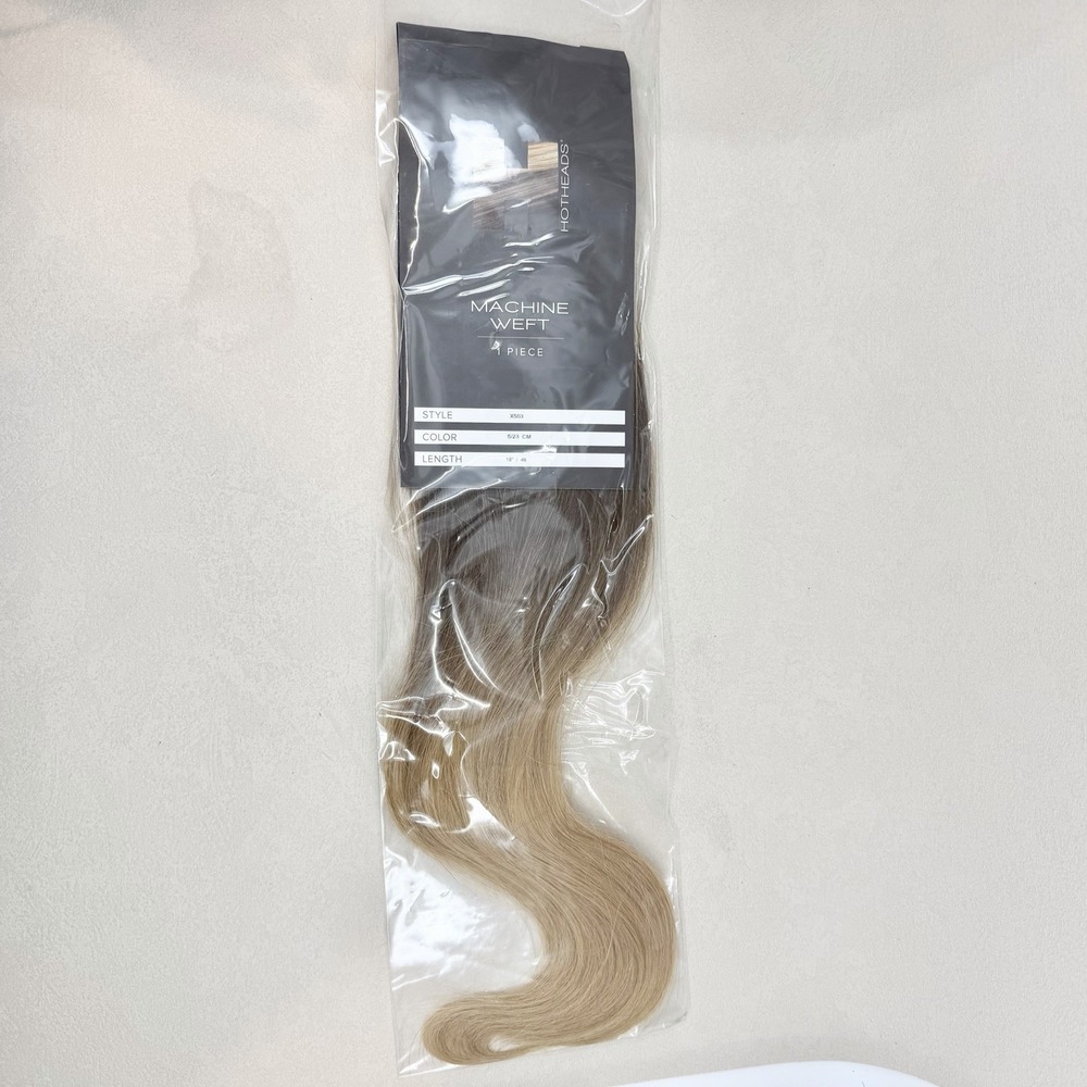 Hotheads Premium Machine Weft #5/23 Colormelt Brown To Blonde 18" NEW SEALED